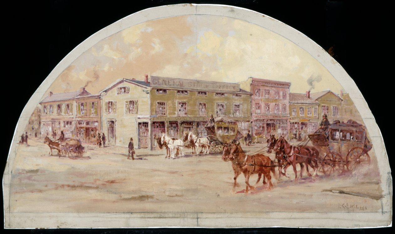 Oficina de la diligencia de Frink y Walker, 1850, 1900 de Lawrence Carmichael Earle