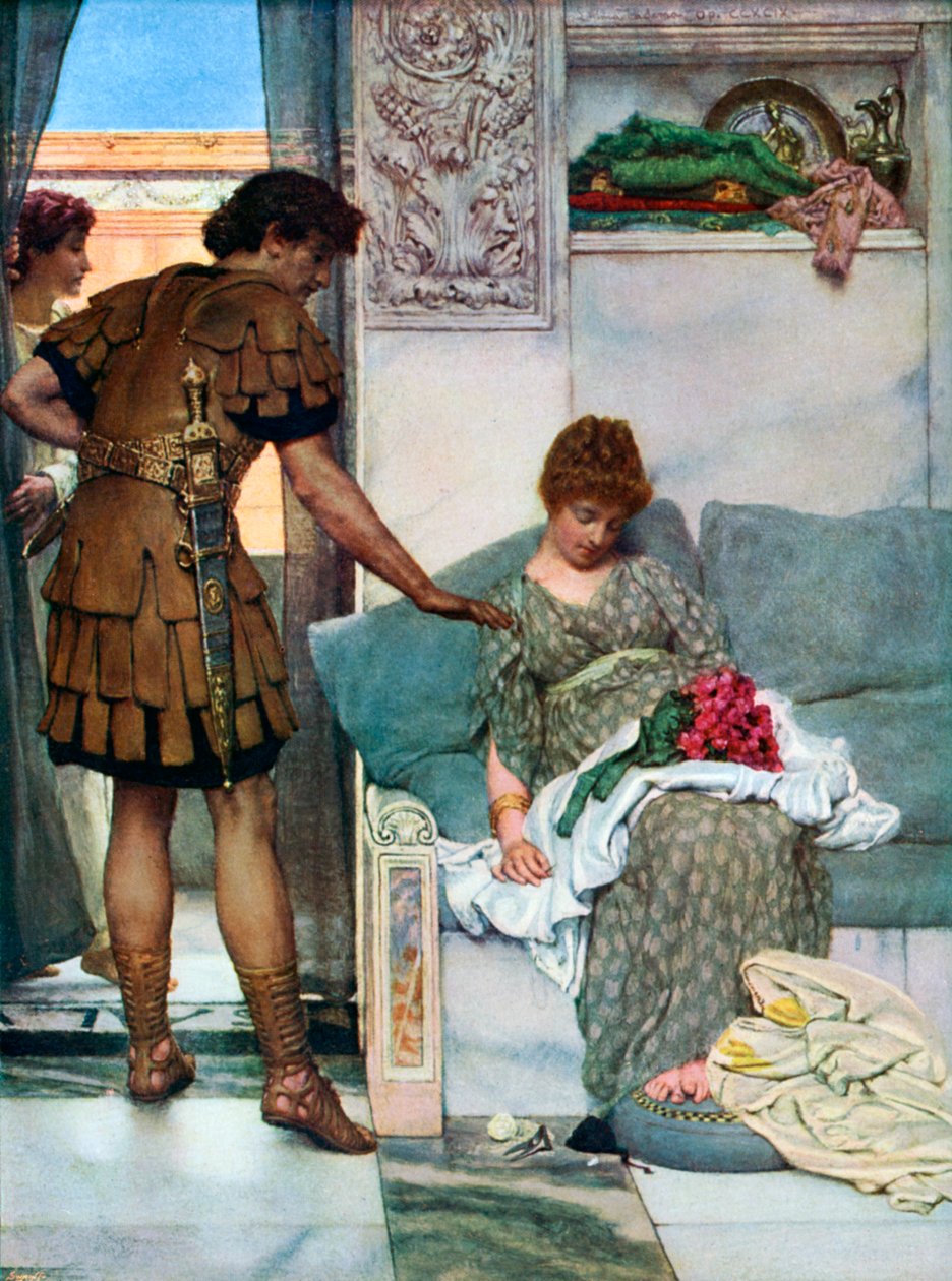 Un saludo silencioso, 1908-1909 de Lawrence Alma Tadema