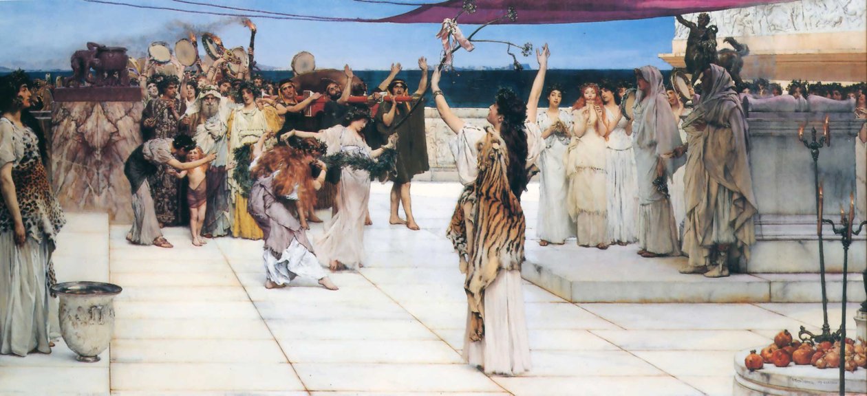 Dedicatoria a Baco de Lawrence Alma Tadema