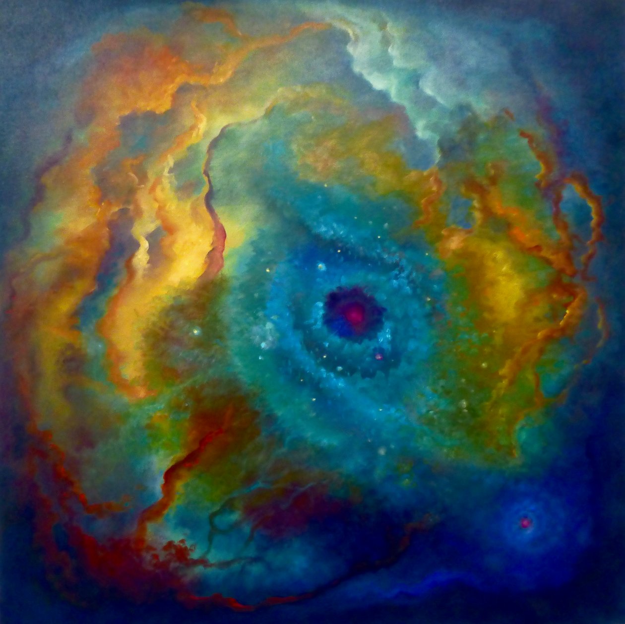 Nebulosa Malaquita, 2023 (óleo sobre lienzo) de Lee Campbell