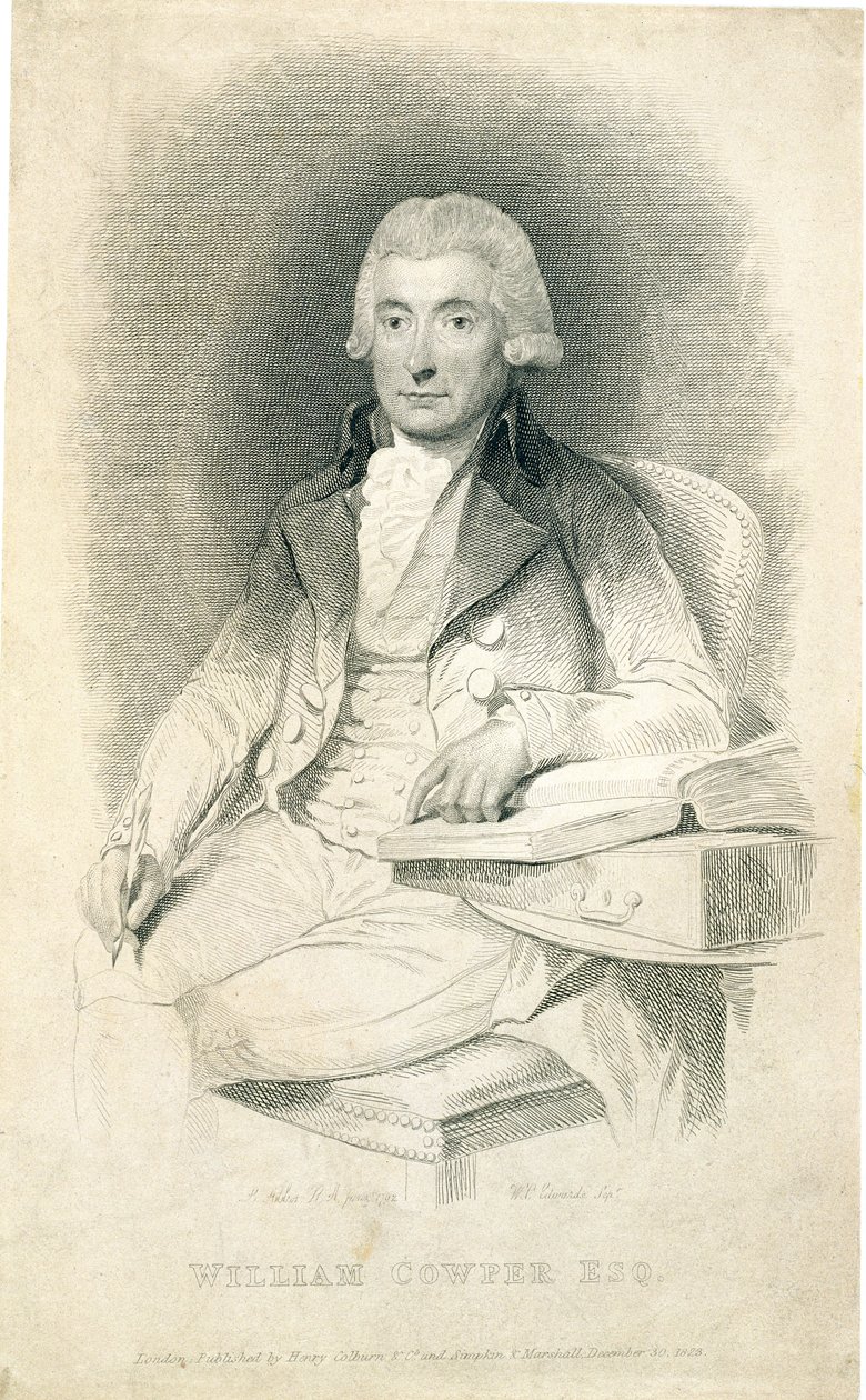 William Cowper (1731-1800), grabado por W.C. Edwards, 1823 de Lemuel Francis Abbott