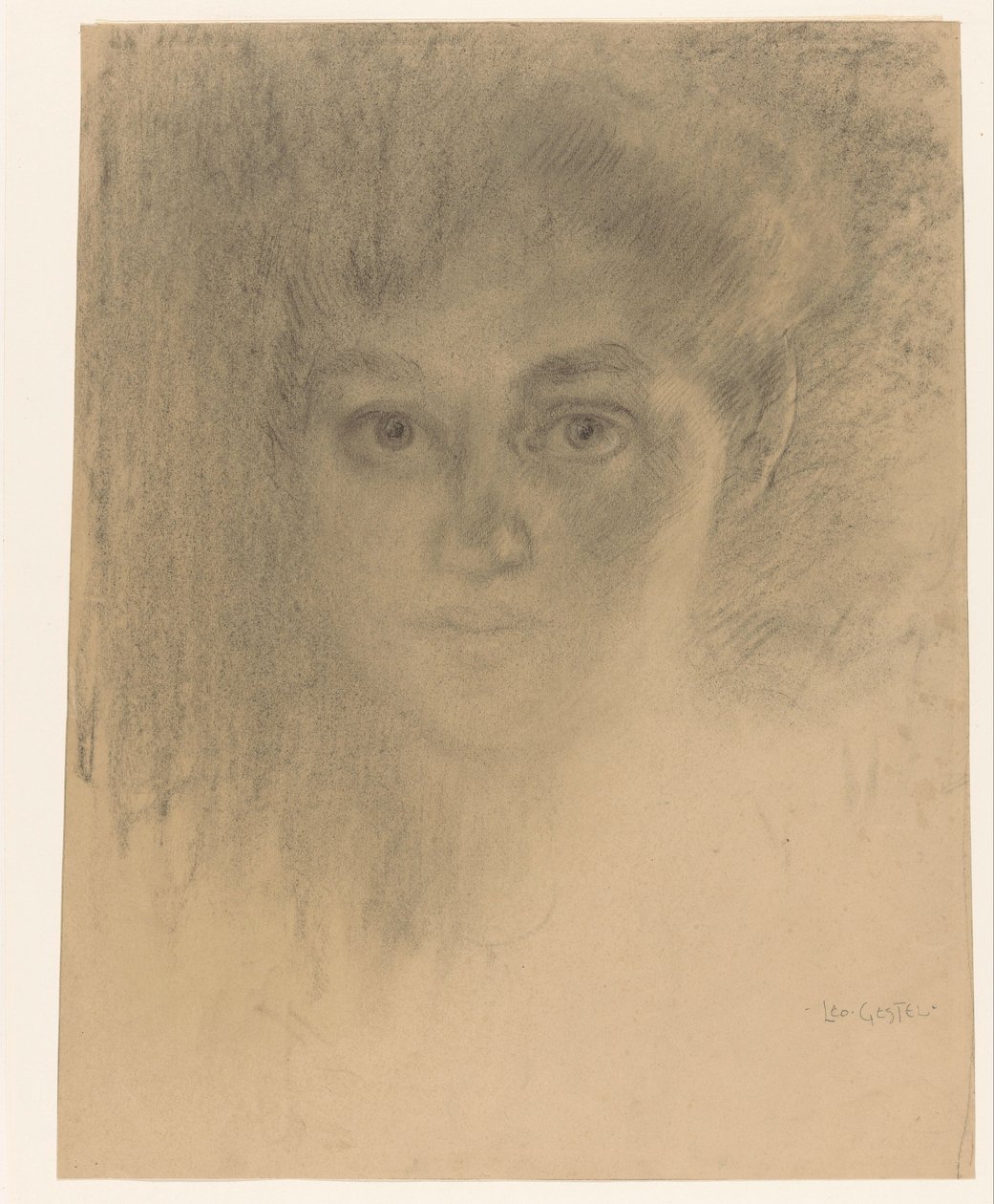 Rostro de mujer de Leo Gestel (signed by artist)