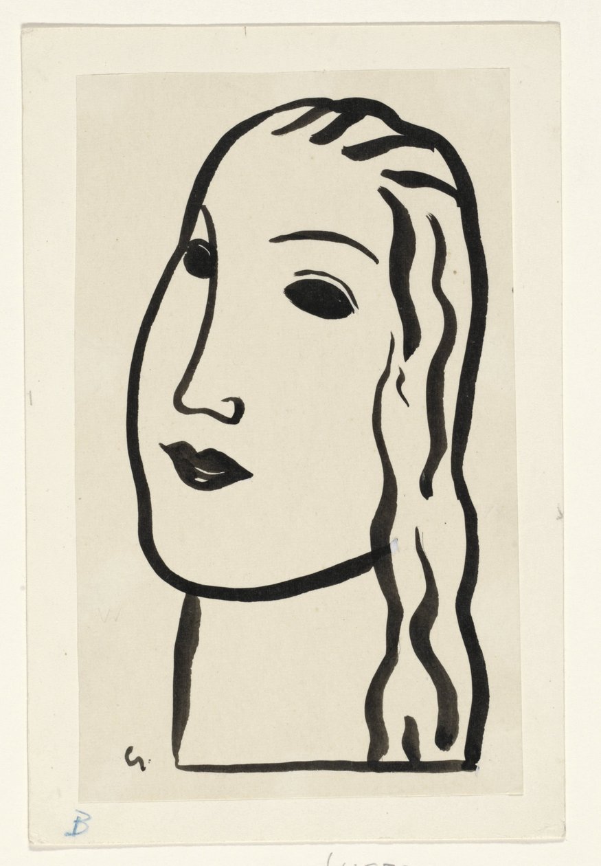Cabeza de mujer de Leo Gestel (signed by artist)