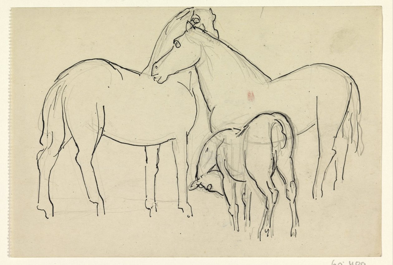 Dos caballos y un potro de Leo Gestel