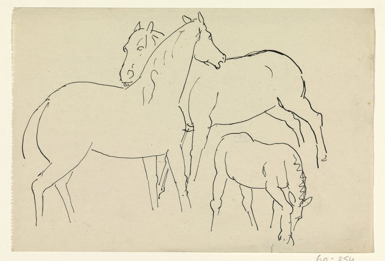 Dos caballos y un potro de Leo Gestel