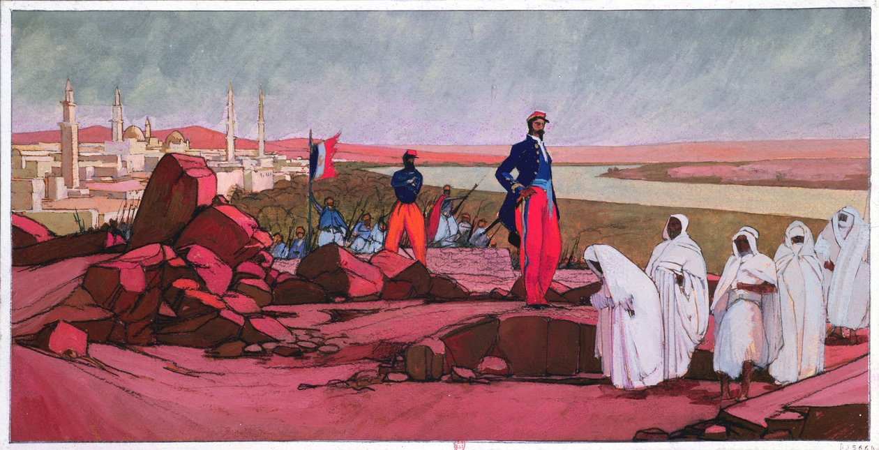 Louis Faidherbe (1818-1889) liberando Medina (Mali), c.1910-20 de Georges de Feure