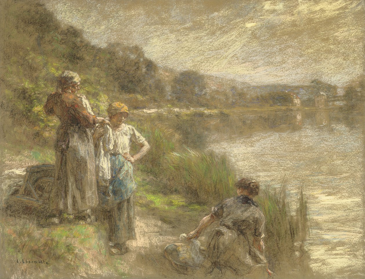 Tres lavanderas de Leon Augustin Lhermitte