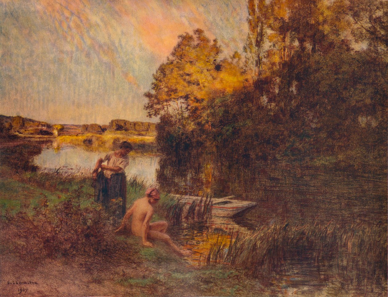 La Baigneuse de Leon Augustin Lhermitte