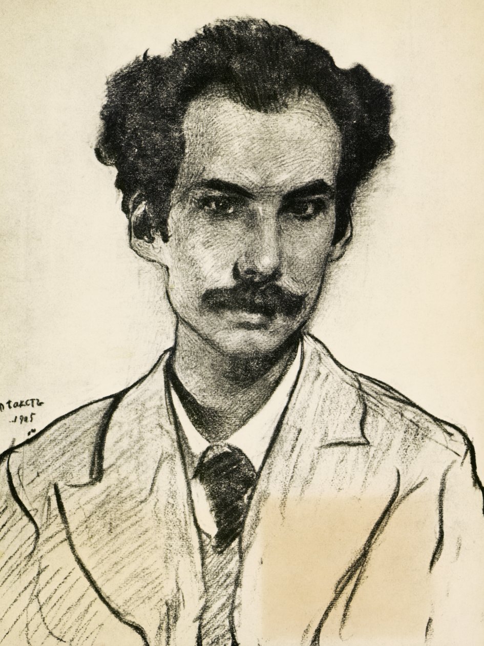 Retrato de Boris Nikolaevich Bugaev de Leon Bakst