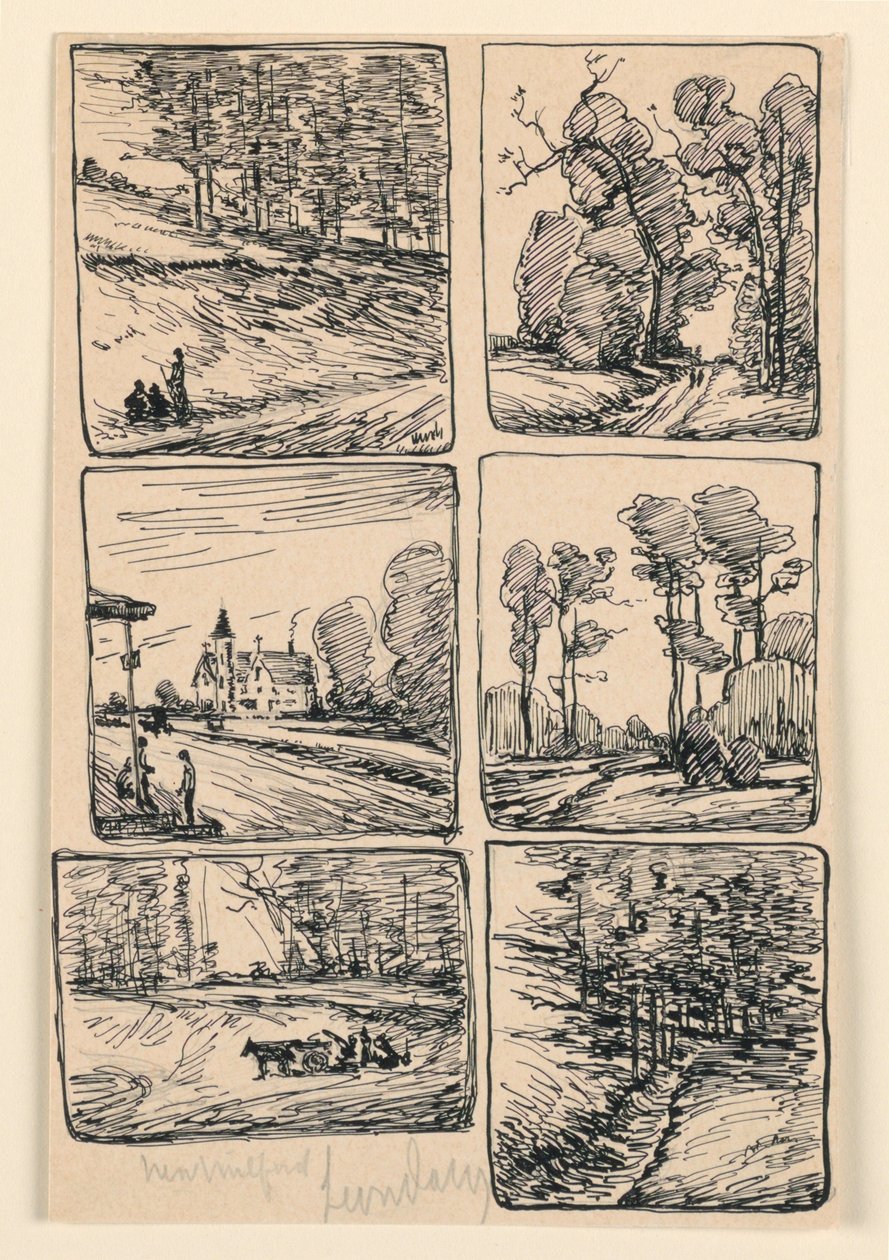 Seis estudios de paisajes, New Milford de Leon Dabo