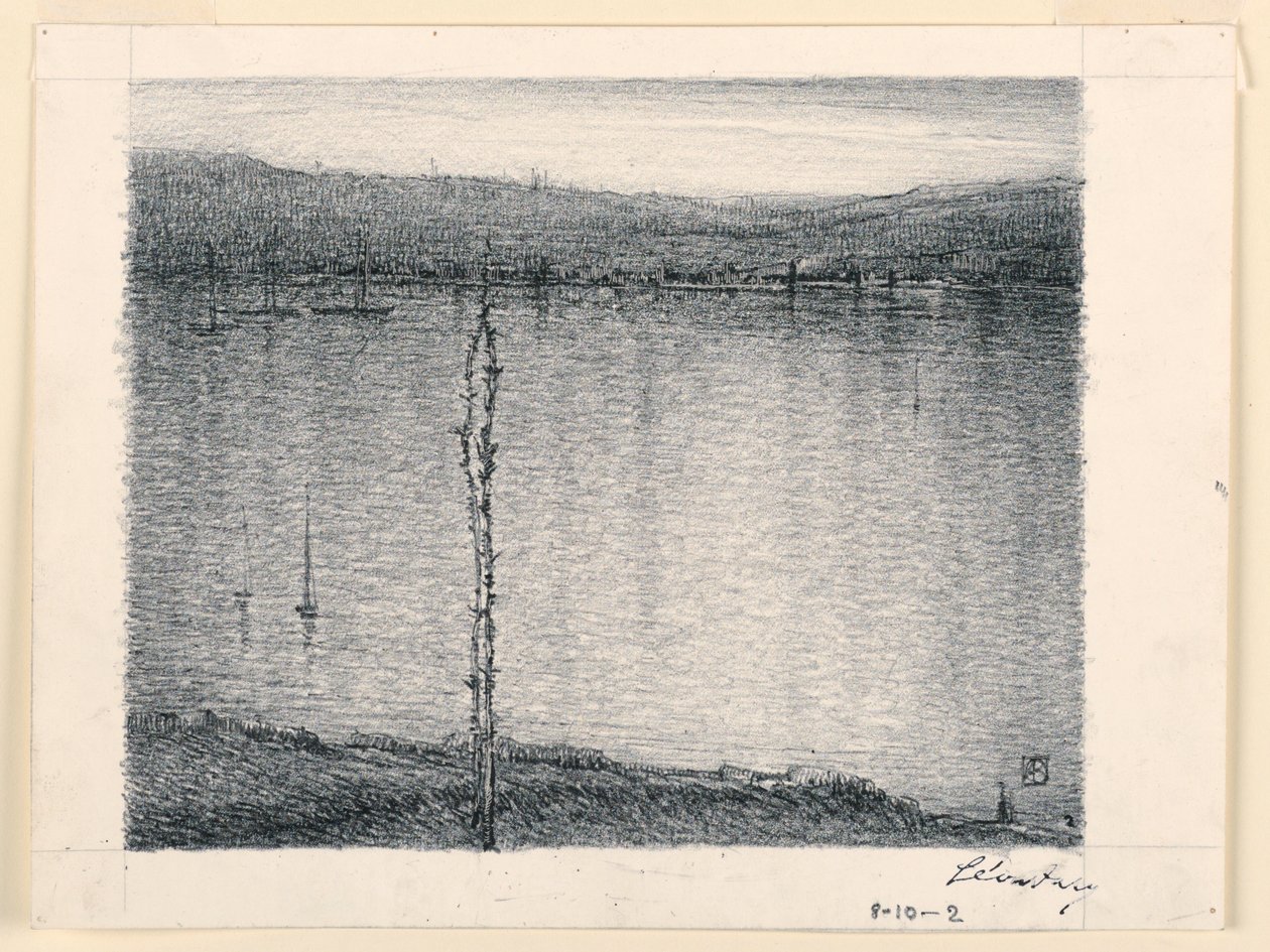 Vista a través de un río de Leon Dabo