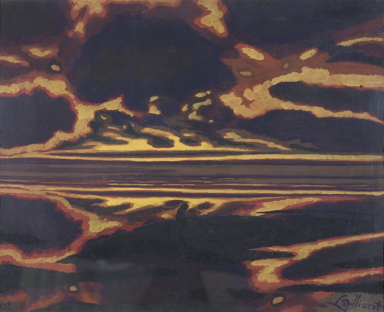 Paisaje marino con puesta de sol de Leon Spilliaert