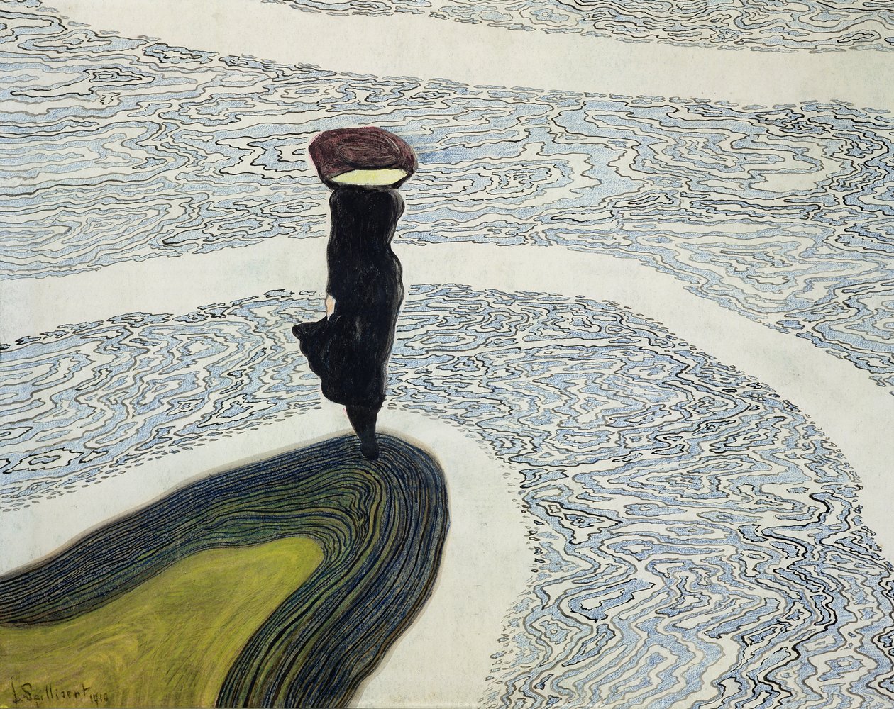 Mujer en la orilla de Leon Spilliaert