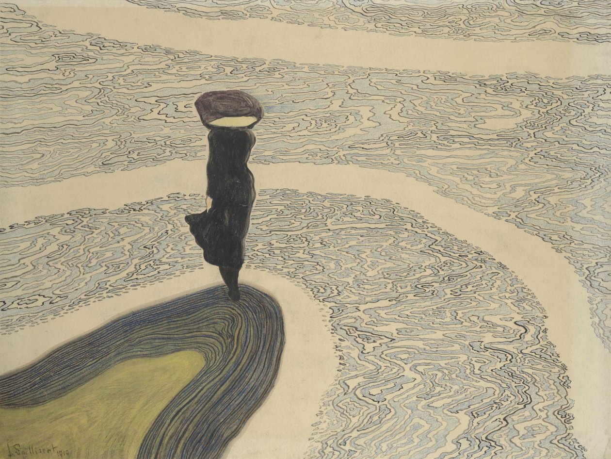 Mujer en la orilla de Leon Spilliaert