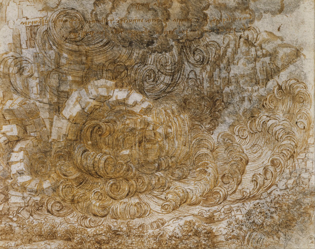 Un diluvio de Leonardo da Vinci