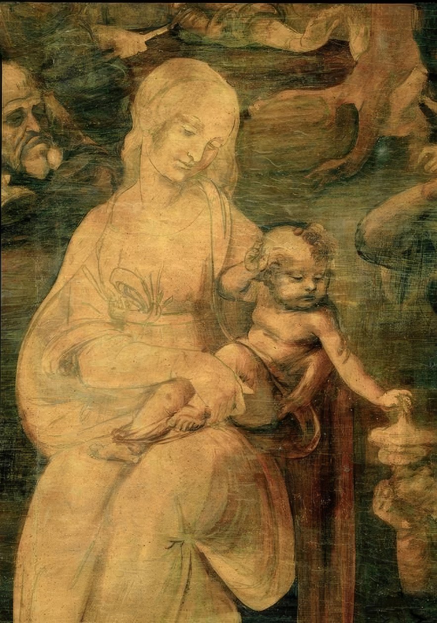 La adoración de los reyes de Leonardo da Vinci