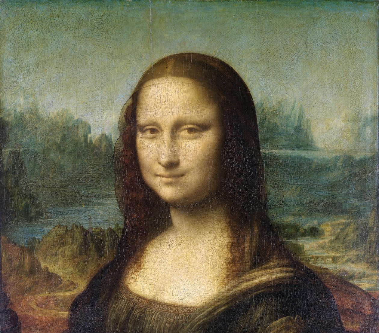 Mona Lisa, c.1503-6 (detalle) de Leonardo da Vinci