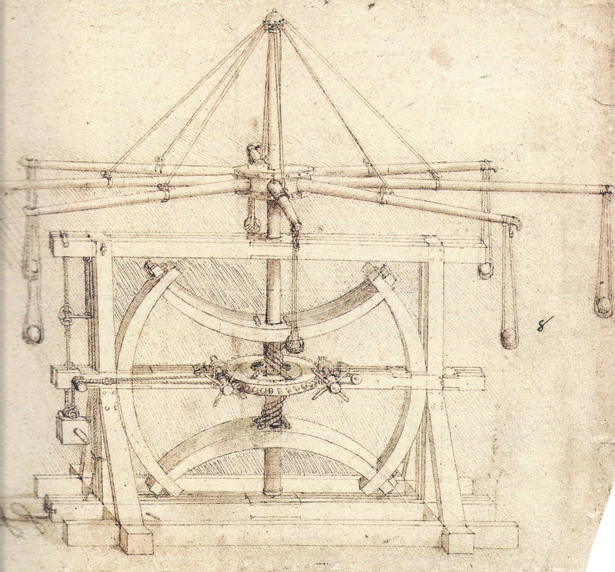 Volano (mecánica) de Leonardo da Vinci