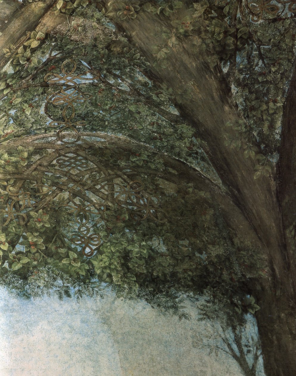Decoración de la sala delle asse en el castillo Sforzesco de Leonardo da Vinci