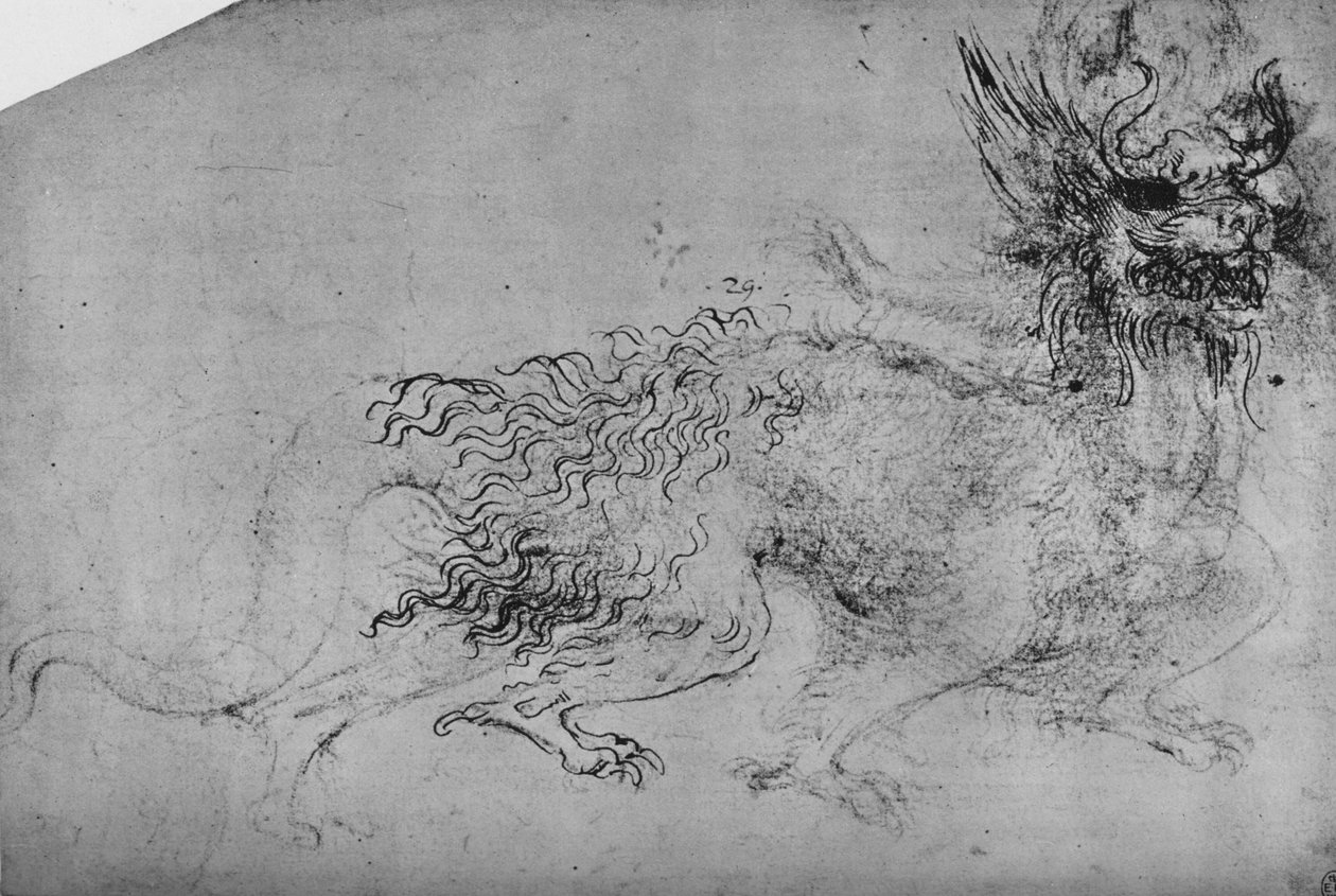 Un Dragón, c1480 1945 de Leonardo da Vinci