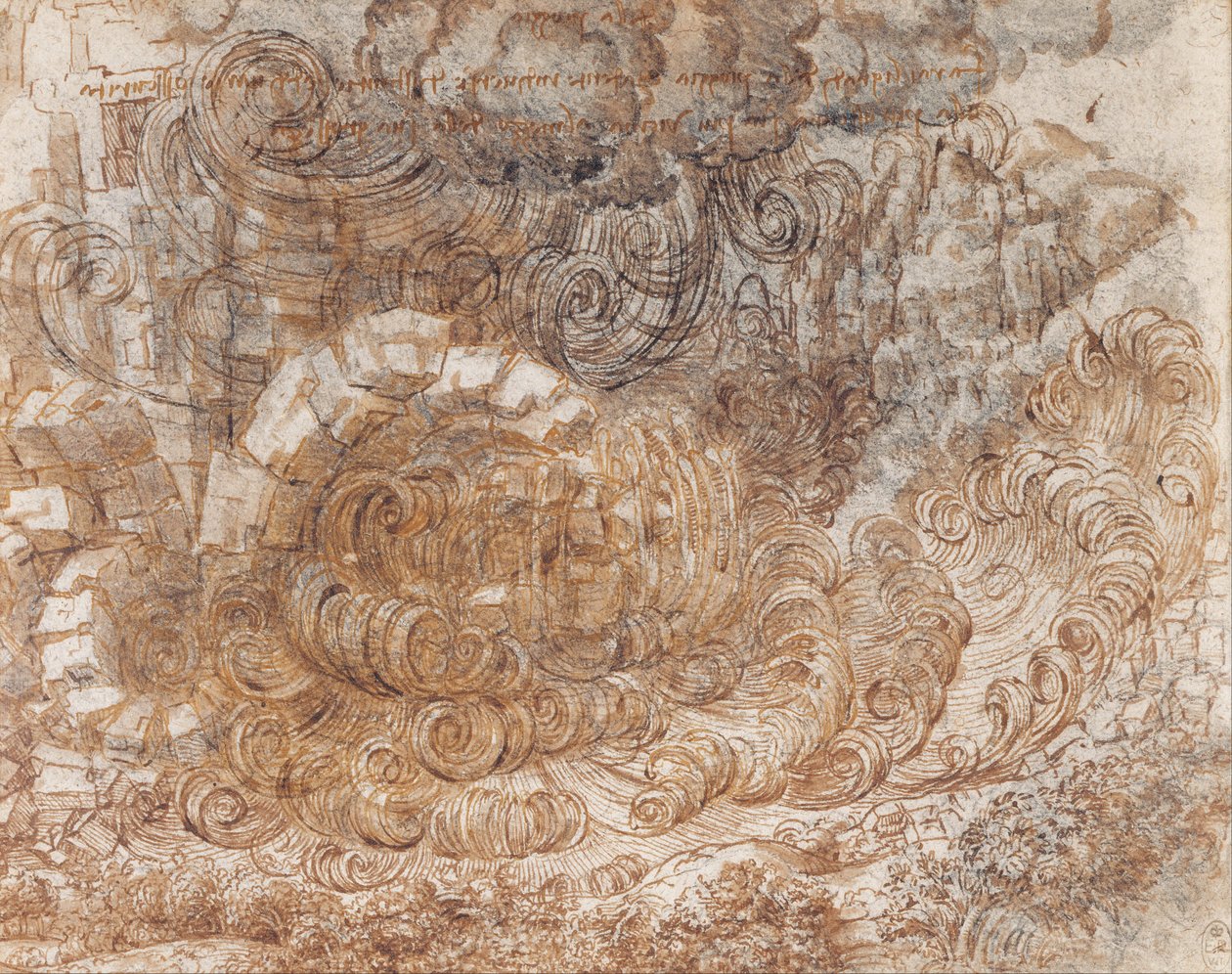 Un diluvio de Leonardo da Vinci