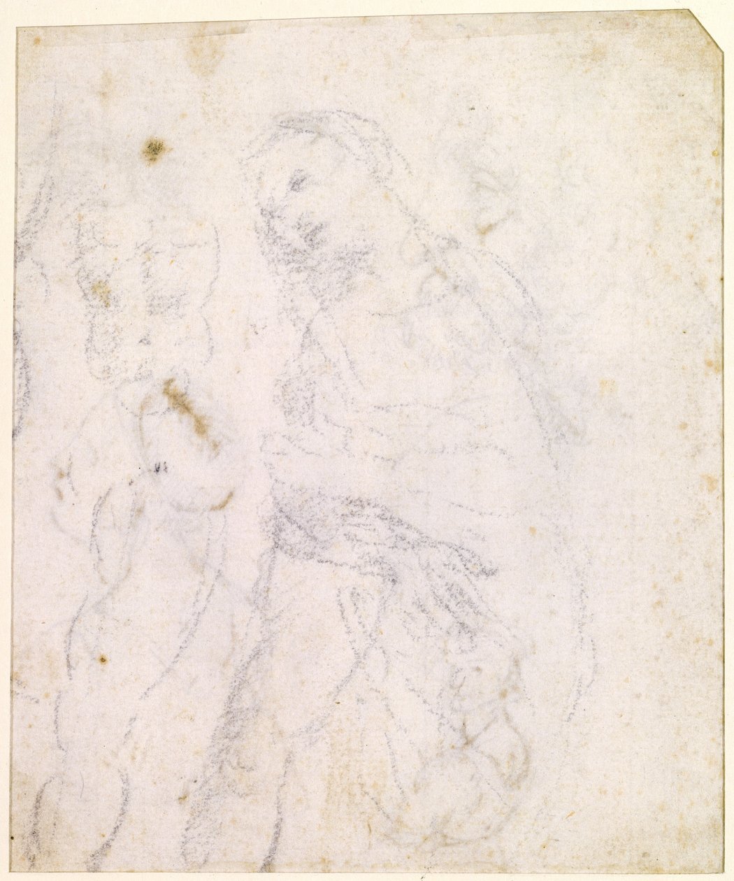Estudio de una Madonna [verso] de Leonardo da Vinci