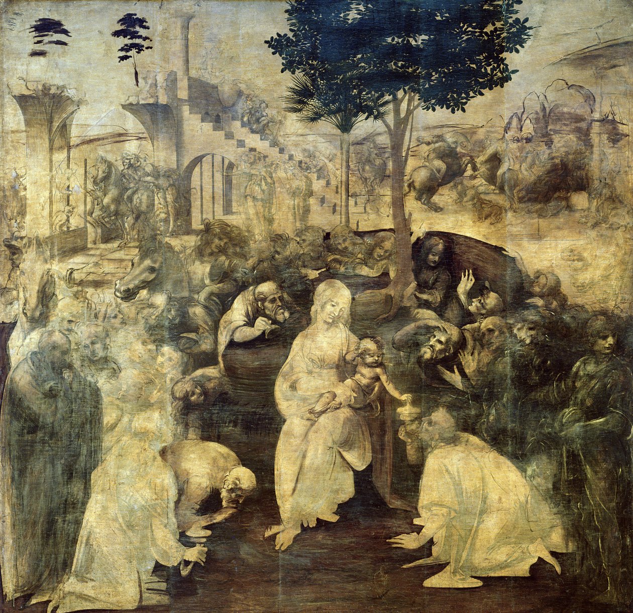 La Adoración de los Magos de Leonardo da Vinci