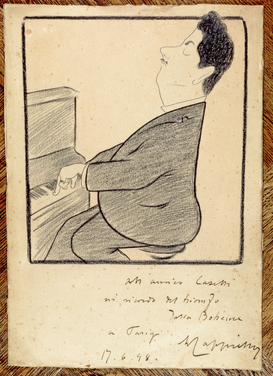 Caricatura de Giacomo Puccini (1858-1924), 1898 de Leonetto Cappiello