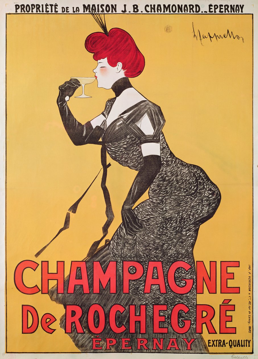 Póster publicitario de Champagne de Rochegre de Leonetto Cappiello