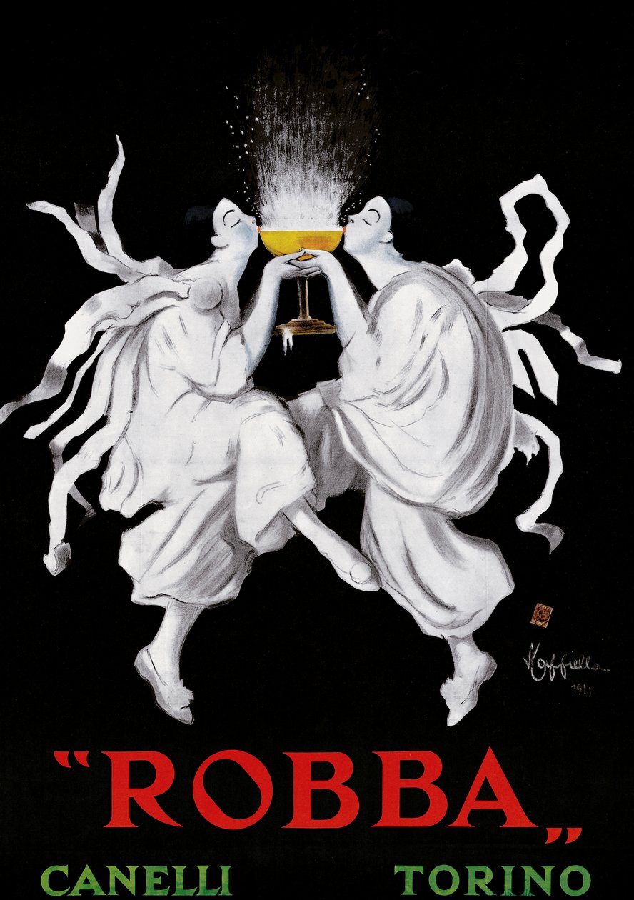 Póster publicitario de vino espumoso 