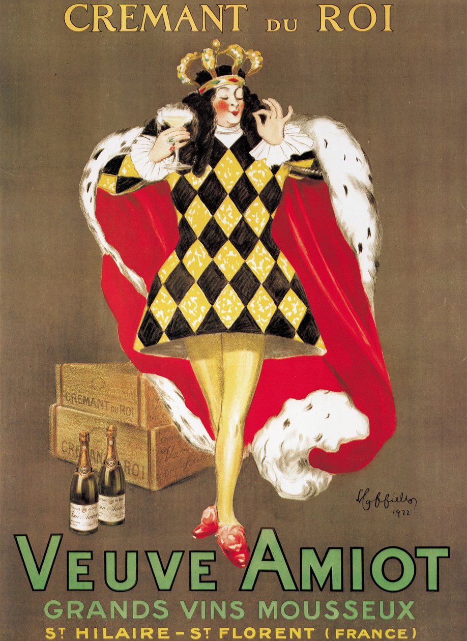 Póster publicitario del vino espumoso 