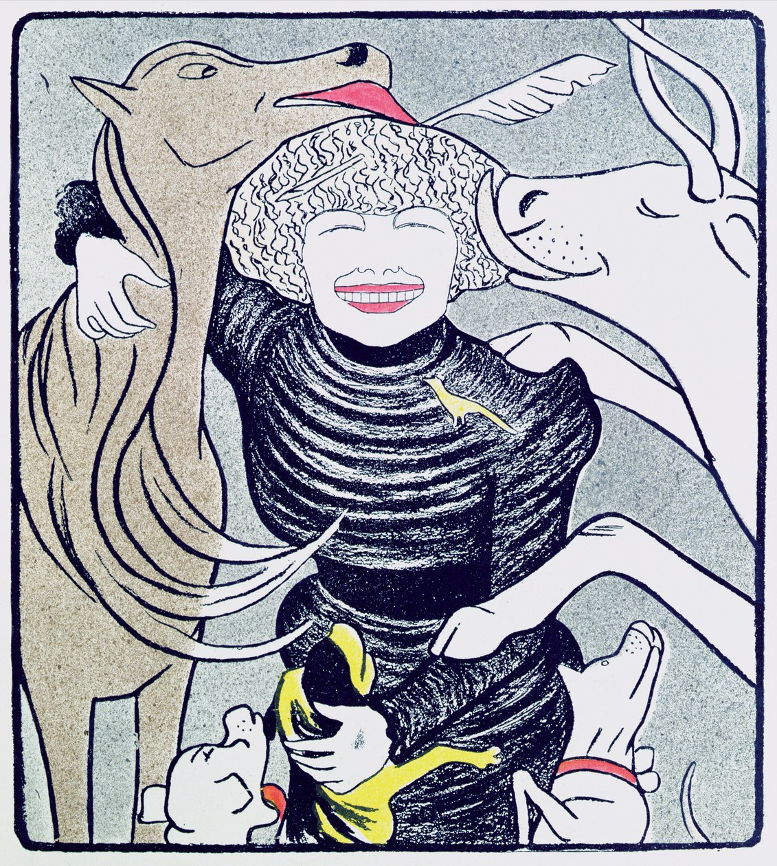 Severine (Caroline Remy) amiga de los animales, de Le Rire, 8 de abril de 1899, re-publicado en 70 Dessins de Cappiello, 1905 de Leonetto Cappiello