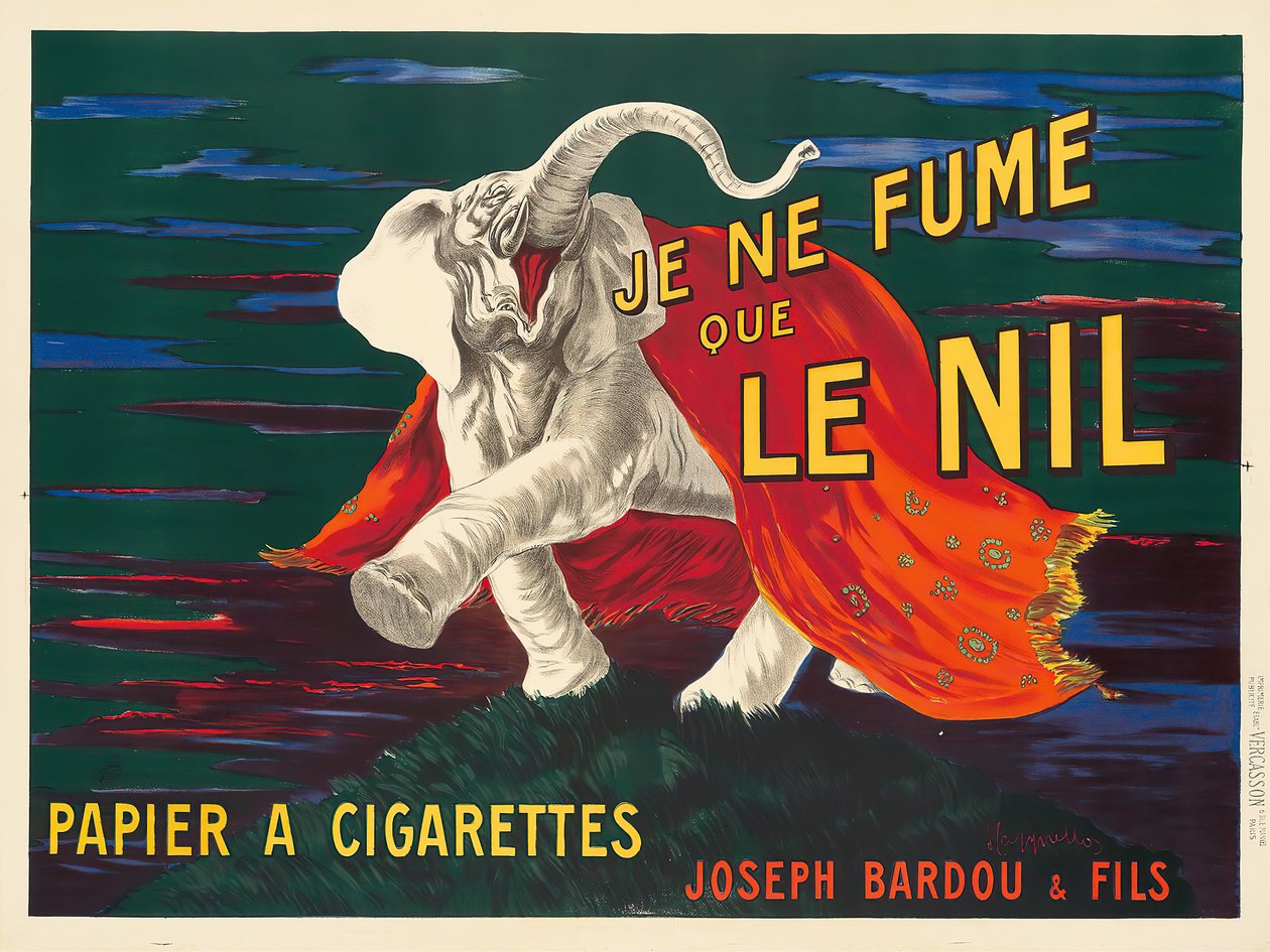 Je ne fume que le Nil, 1912 de Leonetto Cappiello