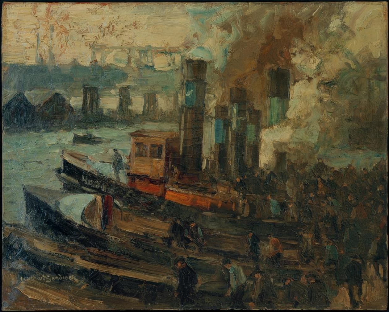 Salida de los estibadores (Hamburgo) de Leonhard Sandrock