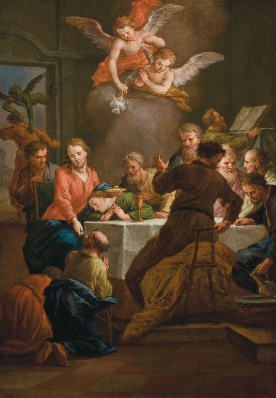 Jesús atiende al apóstol Pedro de Leopold Layer