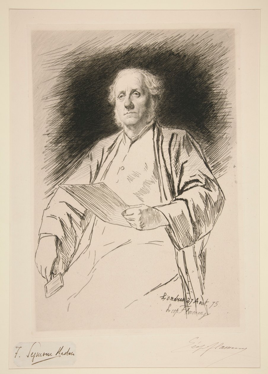 Retrato de Seymour Haden de Leopold Flameng