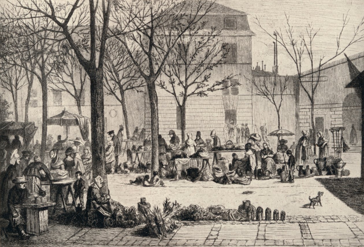 El Marché des Capucins, 1915 de Leopold Flameng