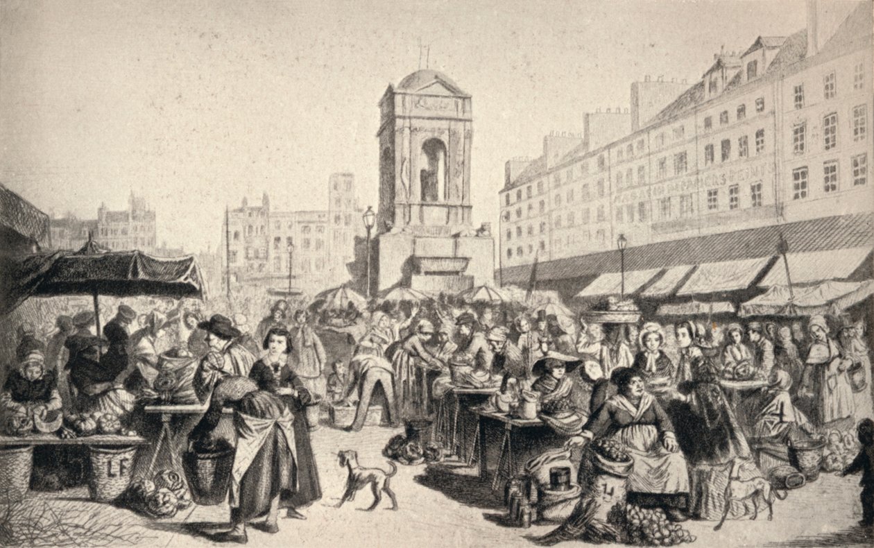 El Marché des Innocents de Leopold Flameng