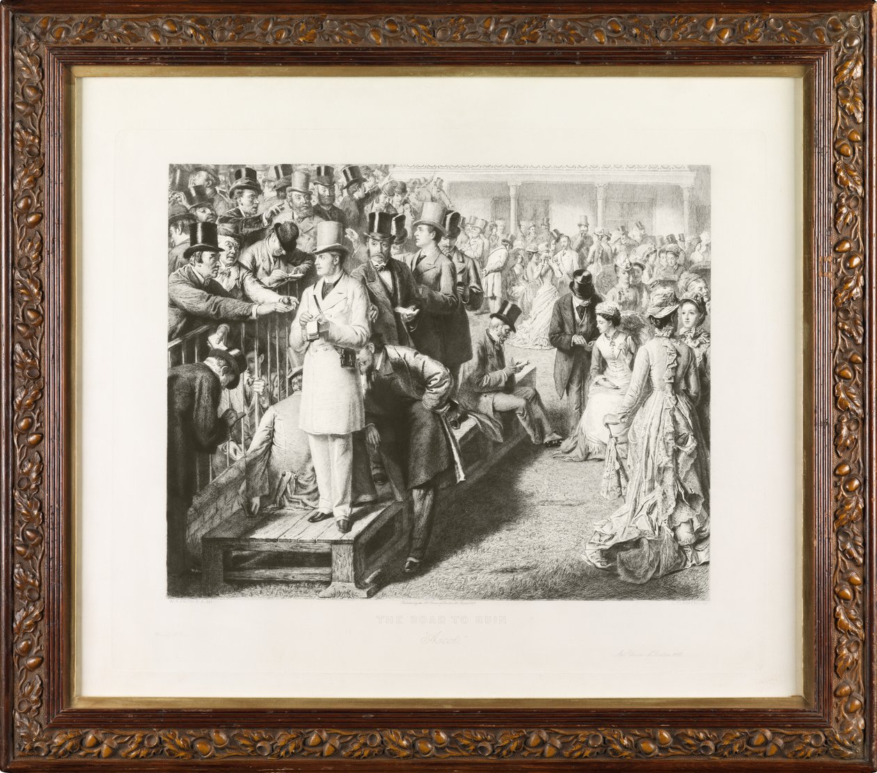 El camino a la ruina: Ascot de Leopold Flameng
