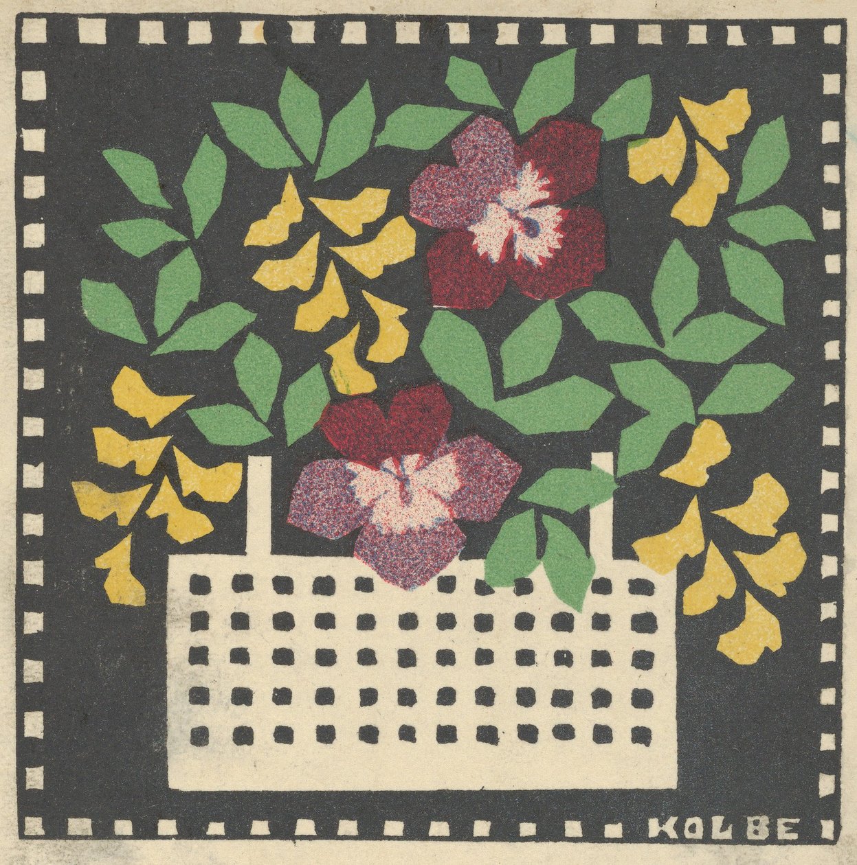 Cesta de flores de Leopoldine Kolbe