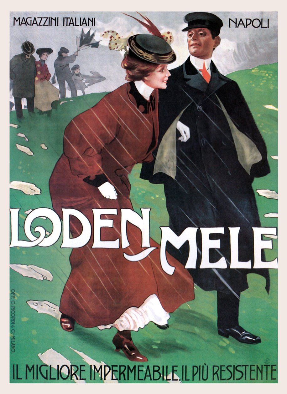 Ropa de lluvia de Mele de Leopoldo Metlicovitz
