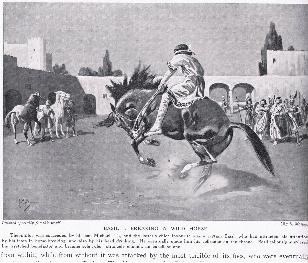 Basilio I, domando un caballo salvaje de Leslie Mosley