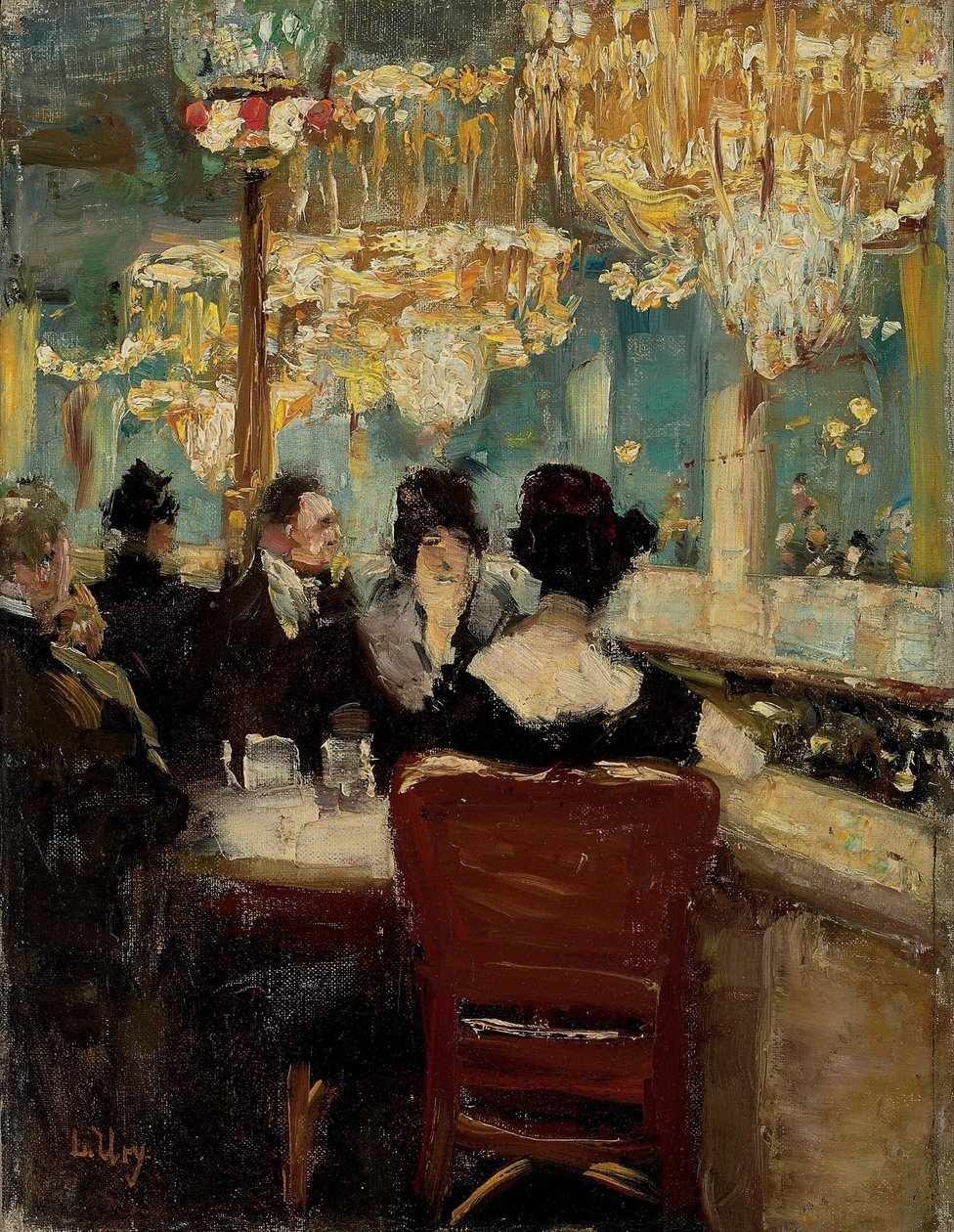 Galería en el Café Vaterland en Potsdamer Platz, Berlín de Lesser Ury