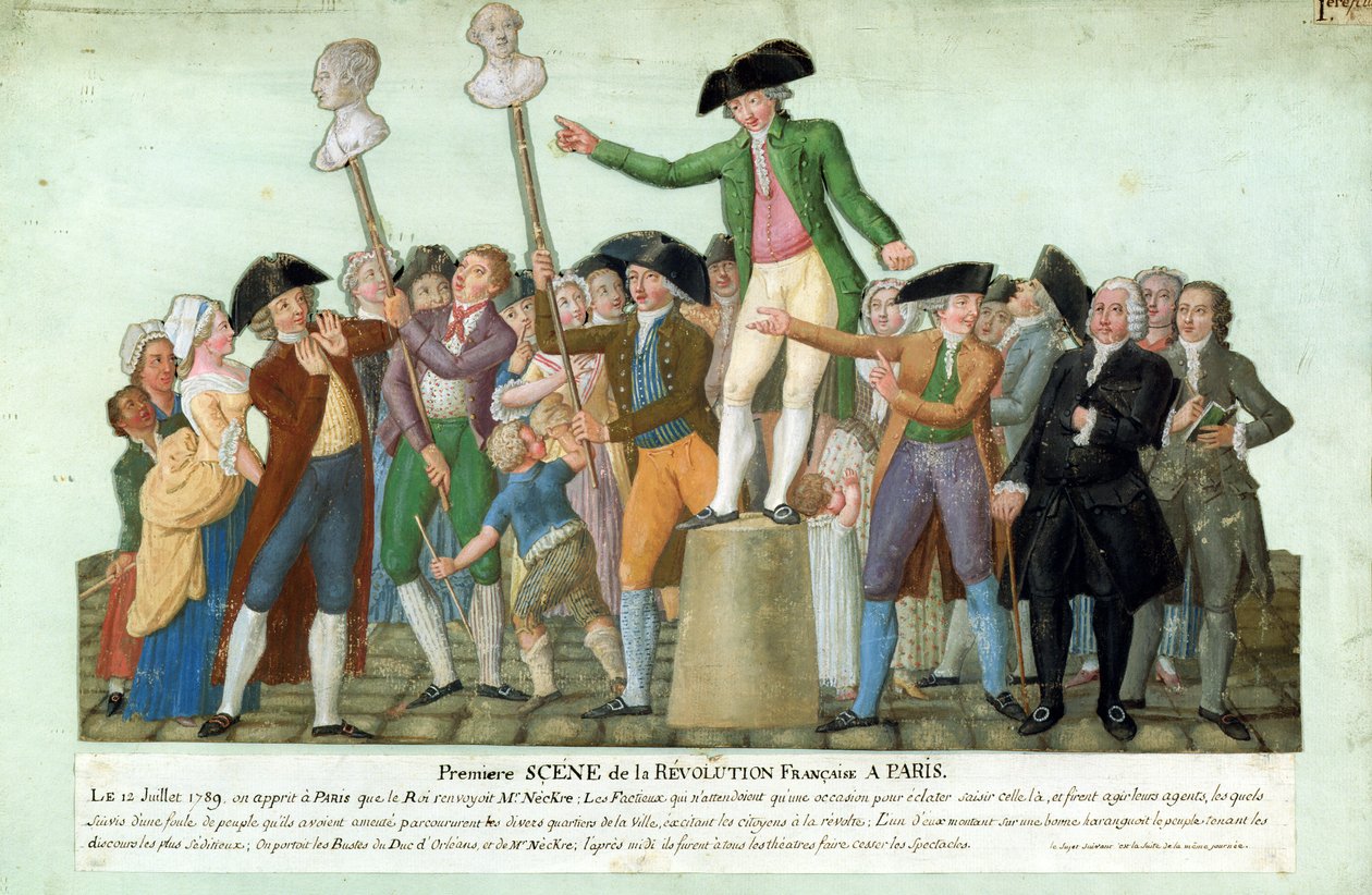 El comienzo de la Revolución Francesa, 12 de julio de 1789, París de Lesueur Brothers