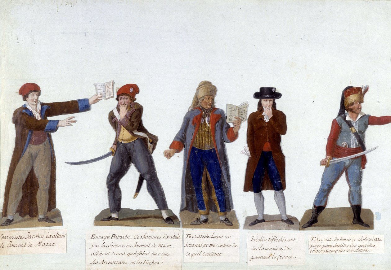 Personajes de cartón de la Revolución Francesa de Lesueur Brothers