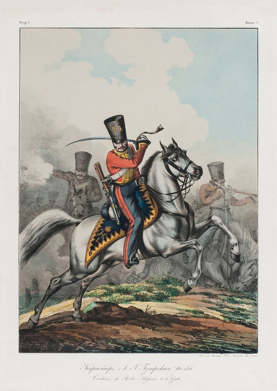 Carabinero del regimiento de Húsares, 1830s de Lev Alexandrovich Belousov