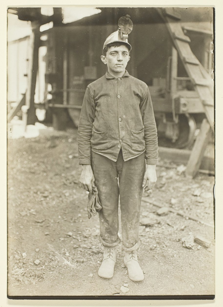 Conductor en una mina de carbón de Pensilvania de Lewis Wickes Hine