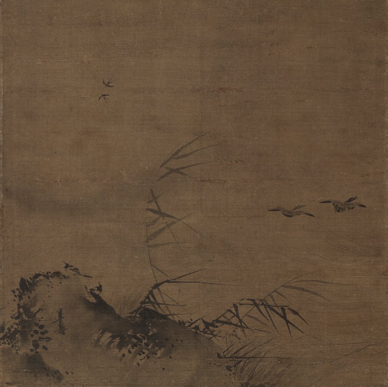 Aves acuáticas y juncos, principios del siglo XIII de Liang Kai