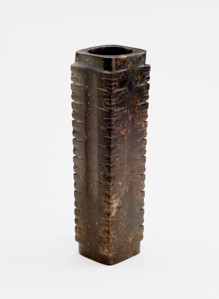 Tubo de diez niveles con máscaras, c.3300-2250 a.C. de Liangzhu culture