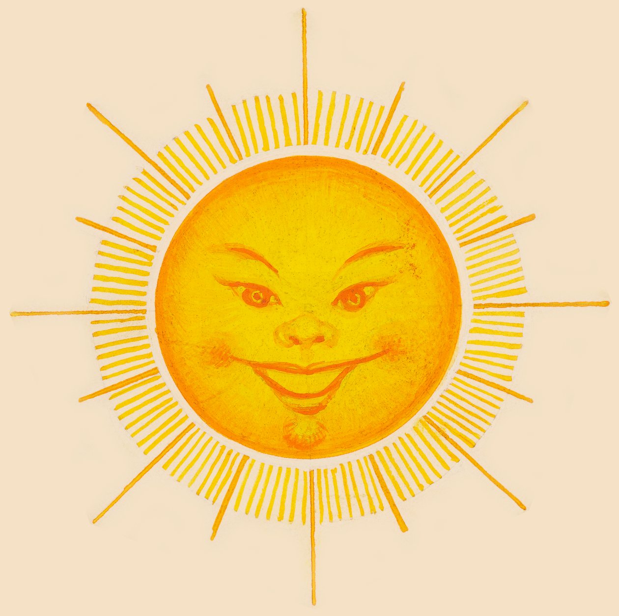 Sol sonriente, dibujo de Unbekannt Unbekannt